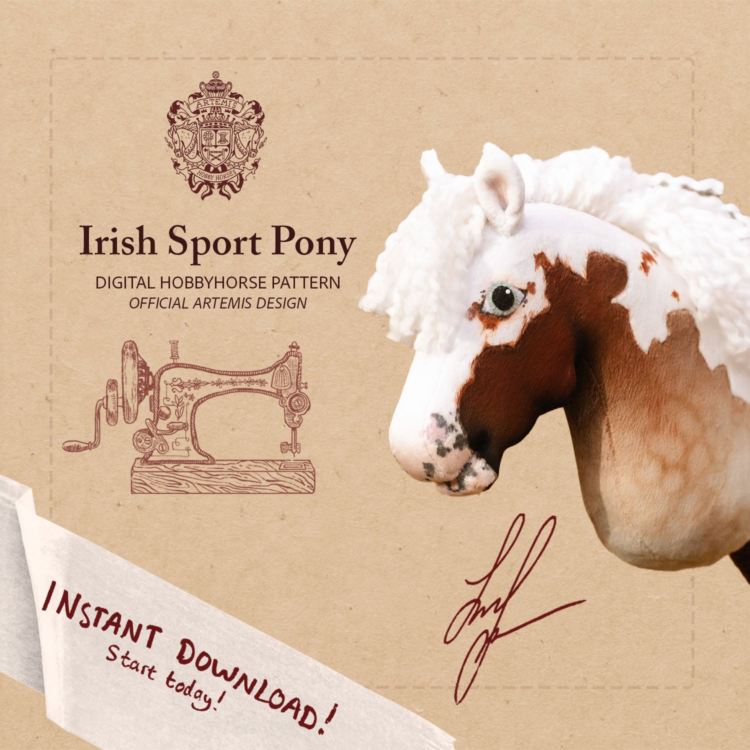 Irish Sport Pony - Hobbyhorse Digital Pattern