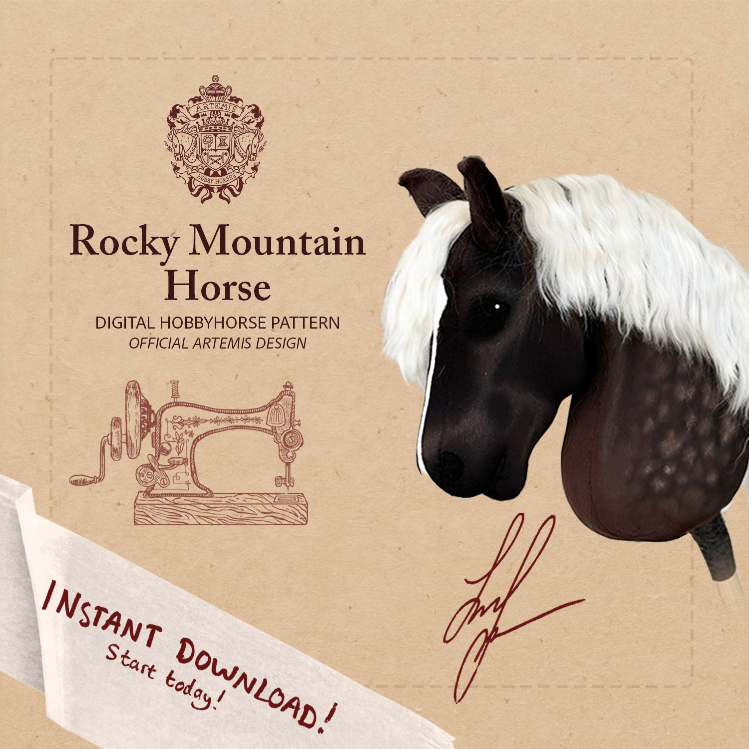 Rocky Mountain Horse - Hobbyhorse Digital Pattern
