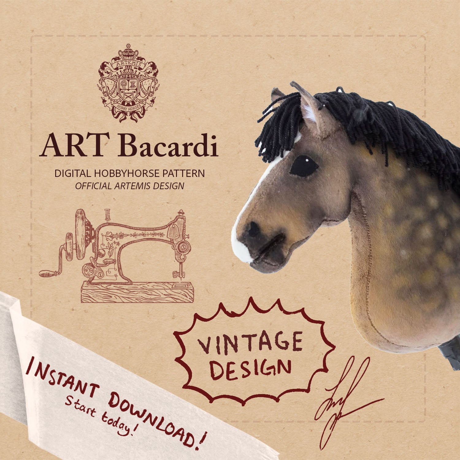 Bacardi - Hobbyhorse Digital Pattern