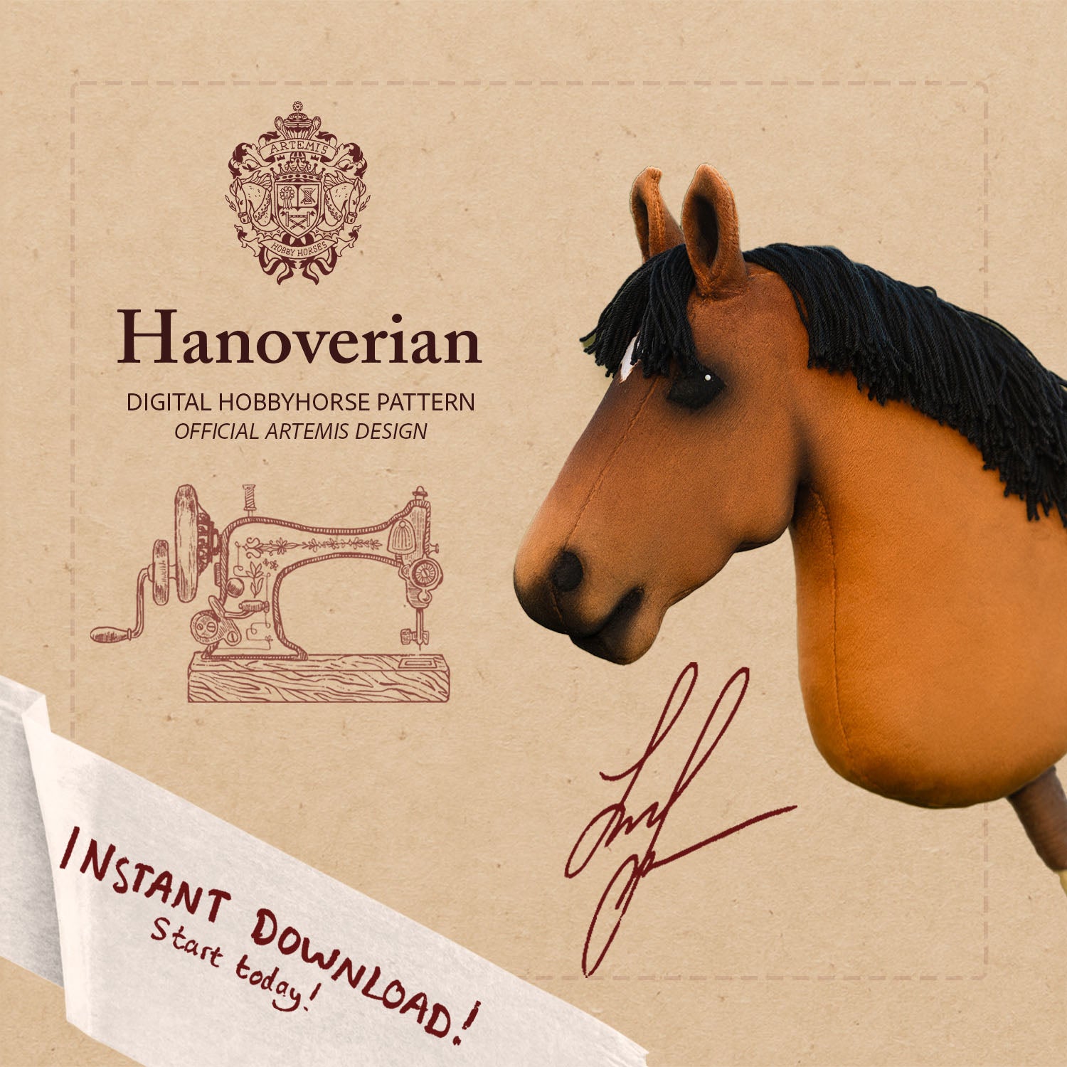 Hanoverian - Hobbyhorse Digital Pattern